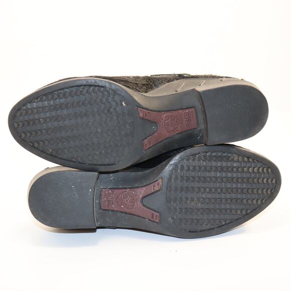 Ariat Black Hair-On Leather Clogs Slip-On Mules Women’s Size 9 - Picture 5 of 6